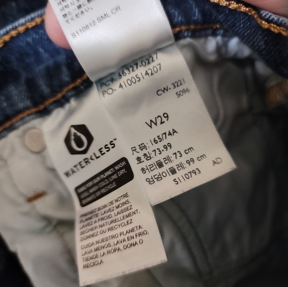 Levi's 501 Button Fly Cutoff Denim Jean Shorts 29 Dark Wash - Picture 5 of 6